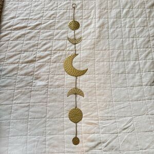 Gold Moon Phase Wall Hanging Decor for Home or Outdoors